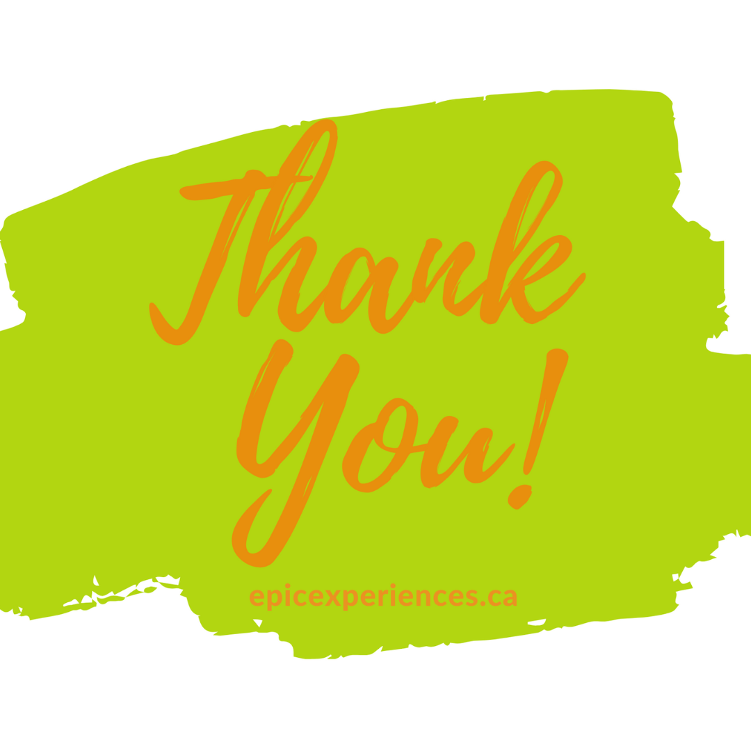 Thank you Gift Cards - Epic Experiences